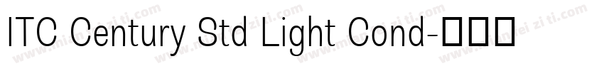 ITC Century Std Light Cond字体转换